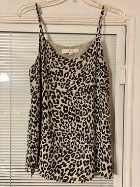 LOFT Leopard 🐆 Cami in Black and Cream